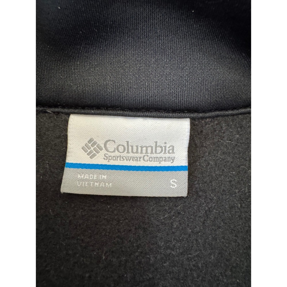 Columbia Kansas Jayhawks KU Fleece Vest Womens Small‎ Black Full Zip XL1942 - Picture 2 of 10